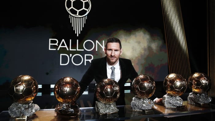 Lionel Messi wins six Ballon d'Or trophies